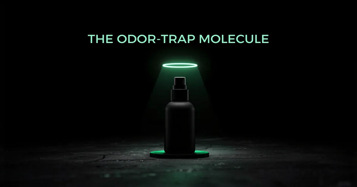 Beta-cyclodextrin: how it traps odor molecules in fabric